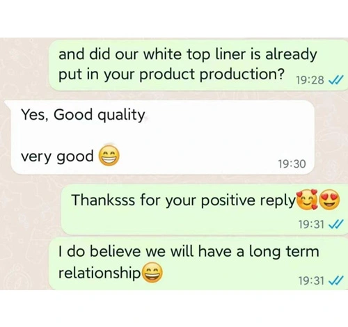 Nossos clientes do Brasil estão muito felizes com a qualidade do nosso linerboard top branco