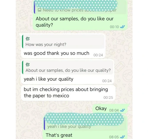 Os clientes do México gostam da qualidade do nosso FBB de alto volume